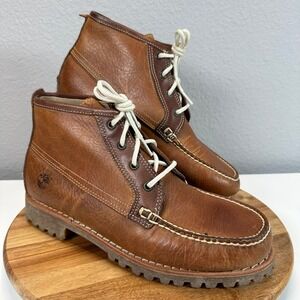 Timberland Brown Booty Leather Boots A17UT Men's 10 M Moc Toe Cabincore Indie